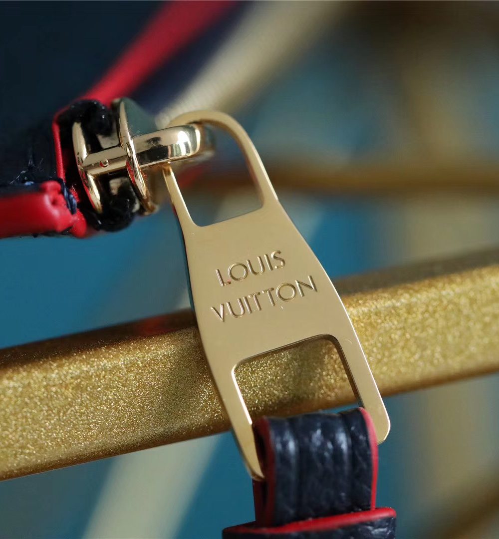 1:1 Replica Louis Vuitton Pochette Melanie BB Monogram Empreinte Dark Blue For Women, Women's Wallets 7.9in/20cm LV