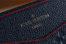 1:1 Replica Louis Vuitton Pochette Melanie BB Monogram Empreinte Dark Blue For Women, Women's Wallets 7.9in/20cm LV