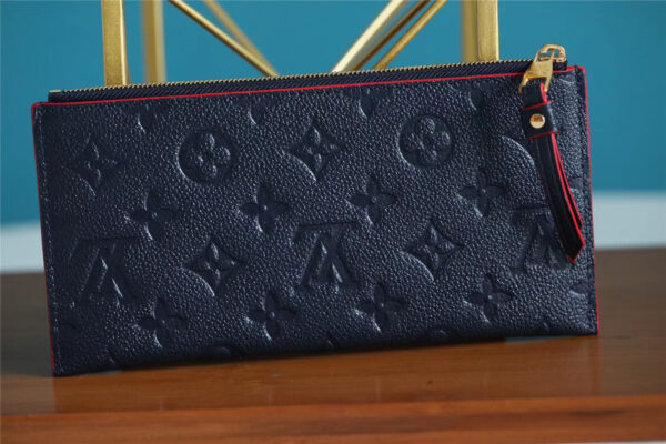 Louis Vuitton Pochette Melanie BB Monogram Empreinte Dark Blue For Women, Women's Wallets 7.9in/20cm LV