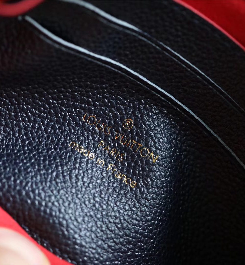1:1 Replica Louis Vuitton Pochette Melanie BB Monogram Empreinte Dark Blue For Women, Women's Wallets 7.9in/20cm LV