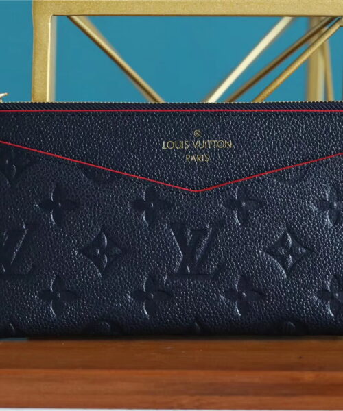 Louis Vuitton Pochette Melanie BB Monogram Empreinte Dark Blue For Women, Women's Wallets 7.9in/20cm LV