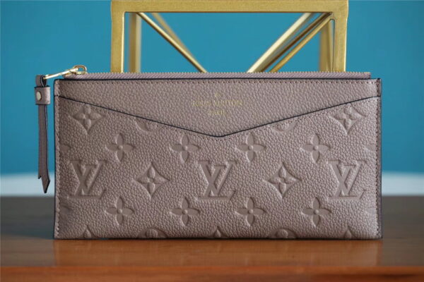 Louis Vuitton Pochette Melanie BB Monogram Empreinte Grey For Women, Women's Wallets 7.9in/20cm LV