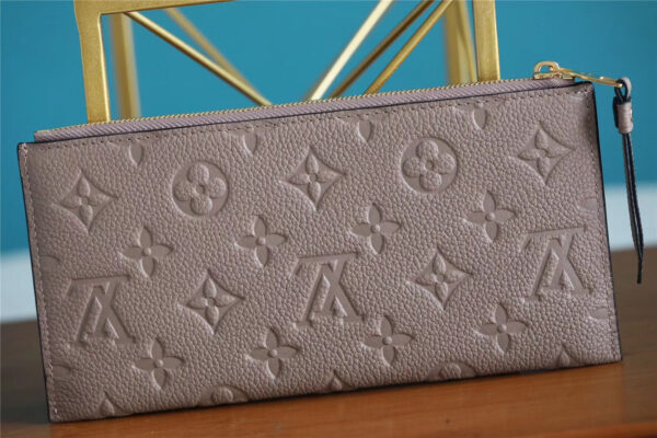 Louis Vuitton Pochette Melanie BB Monogram Empreinte Grey For Women, Women's Wallets 7.9in/20cm LV
