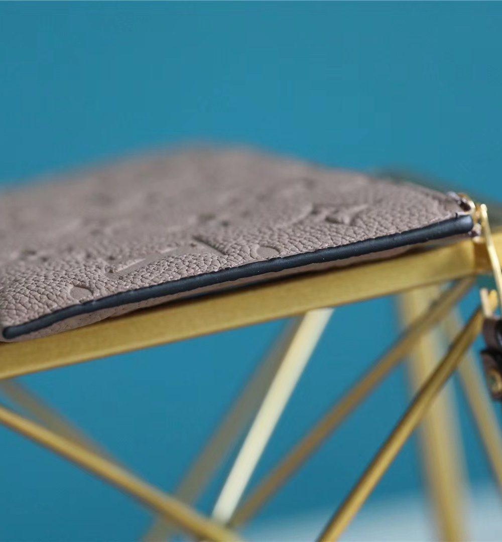 1:1 Replica Louis Vuitton Pochette Melanie BB Monogram Empreinte Grey For Women, Women's Wallets 7.9in/20cm LV