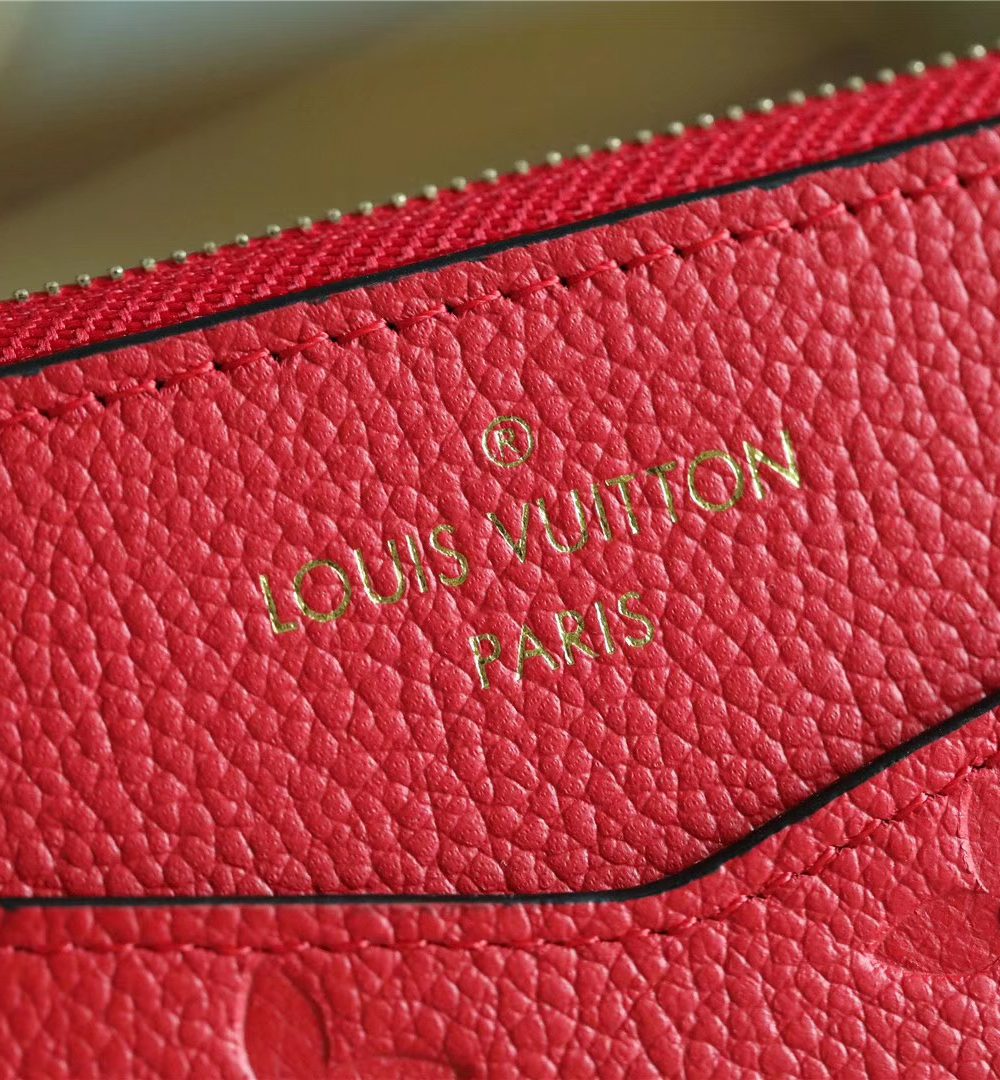 1:1 Replica Louis Vuitton Pochette Melanie BB Monogram Empreinte Red For Women, Women's Wallets 7.9in/20cm LV