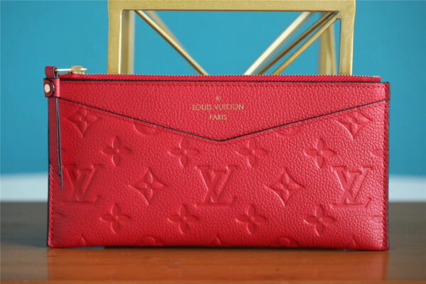 Louis Vuitton Pochette Melanie BB Monogram Empreinte Red For Women, Women's Wallets 7.9in/20cm LV