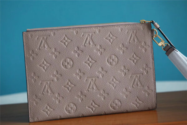Louis Vuitton Pochette Melanie MM Monogram Empreinte Beige For Women, Women's Wallets 9.2in/23cm LV