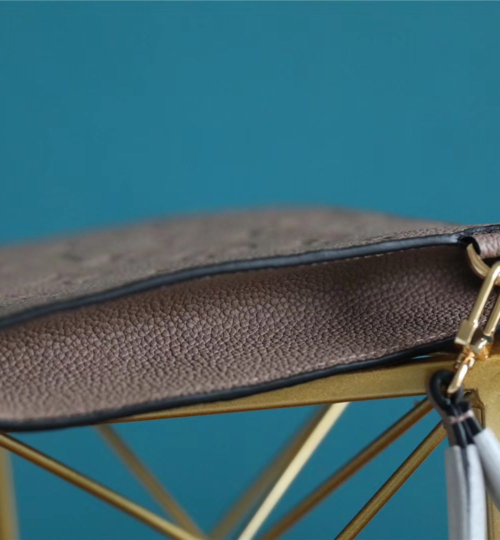 1:1 Replica Louis Vuitton Pochette Melanie MM Monogram Empreinte Beige For Women, Women's Wallets 9.2in/23cm LV