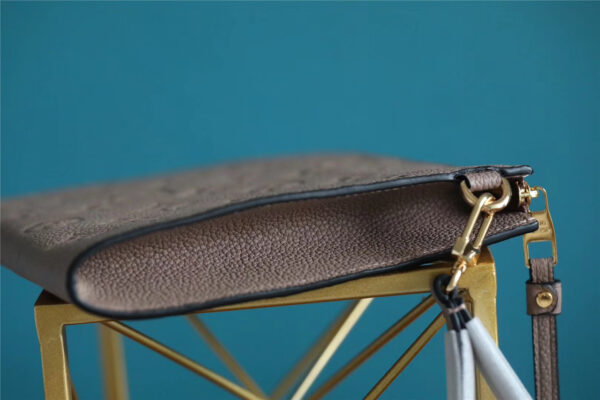 Louis Vuitton Pochette Melanie MM Monogram Empreinte Beige For Women, Women's Wallets 9.2in/23cm LV
