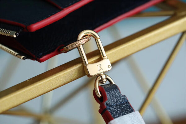 Louis Vuitton Pochette Melanie MM Monogram Empreinte Dark Blue For Women, Women's Wallets 9.2in/23cm LV