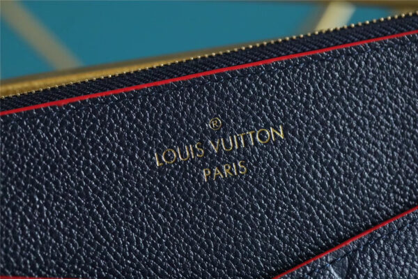 Louis Vuitton Pochette Melanie MM Monogram Empreinte Dark Blue For Women, Women's Wallets 9.2in/23cm LV