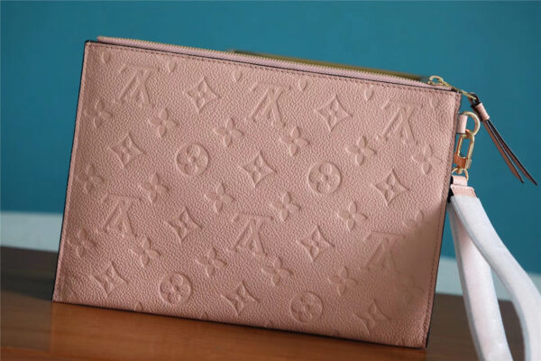Louis Vuitton Pochette Melanie MM Monogram Empreinte Pink For Women, Women's Wallets 9.2in/23cm LV