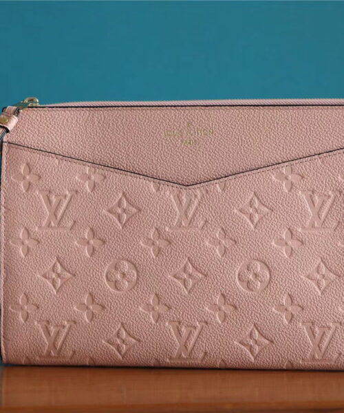 Louis Vuitton Pochette Melanie MM Monogram Empreinte Pink For Women, Women's Wallets 9.2in/23cm LV