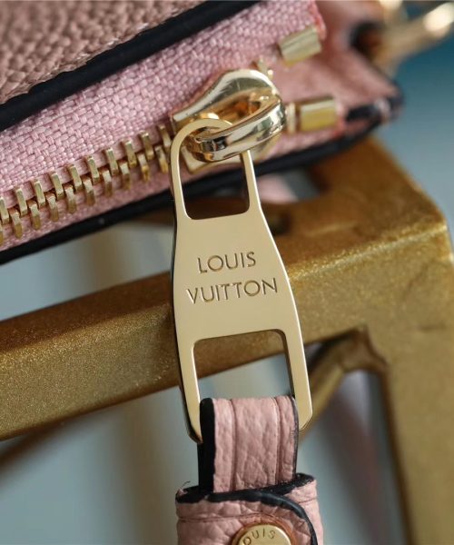 1:1 Replica Louis Vuitton Pochette Melanie MM Monogram Empreinte Pink For Women, Women's Wallets 9.2in/23cm LV