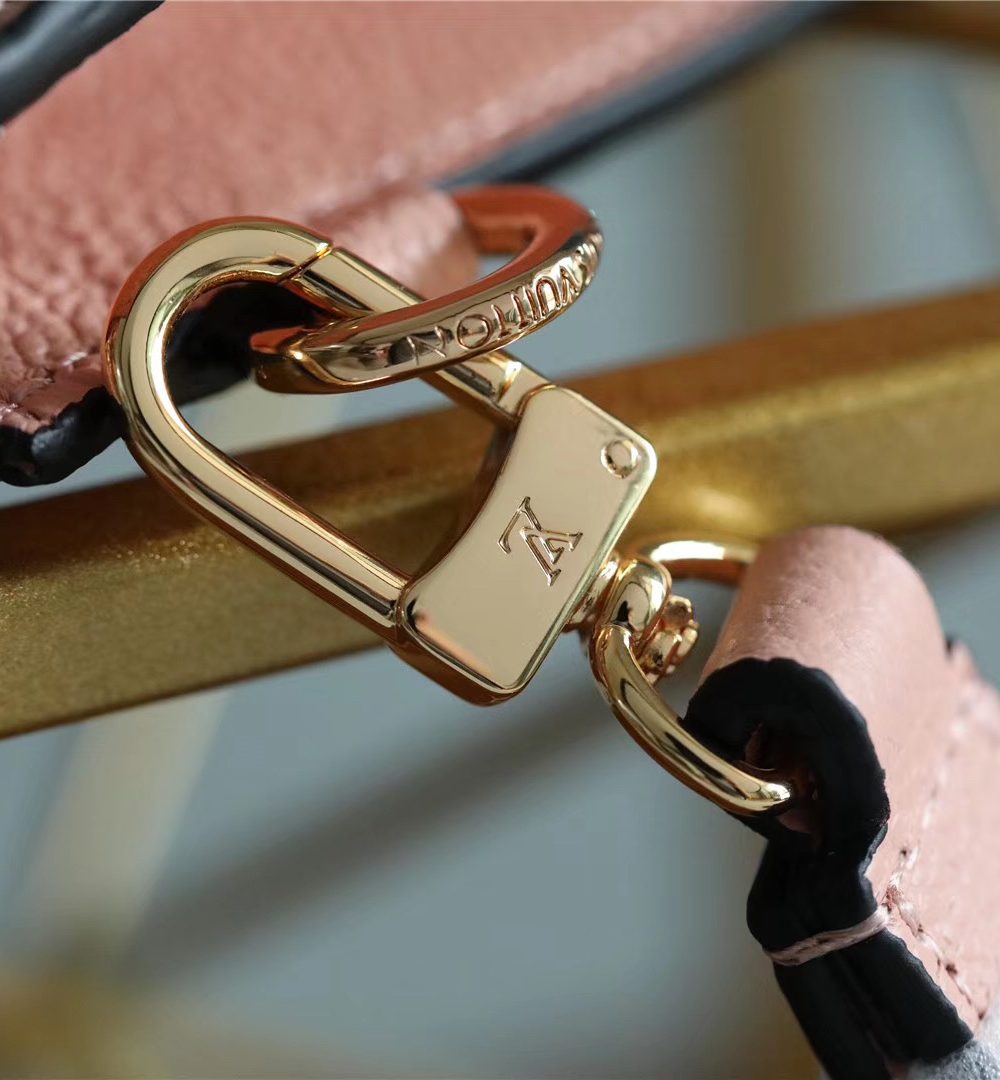1:1 Replica Louis Vuitton Pochette Melanie MM Monogram Empreinte Pink For Women, Women's Wallets 9.2in/23cm LV