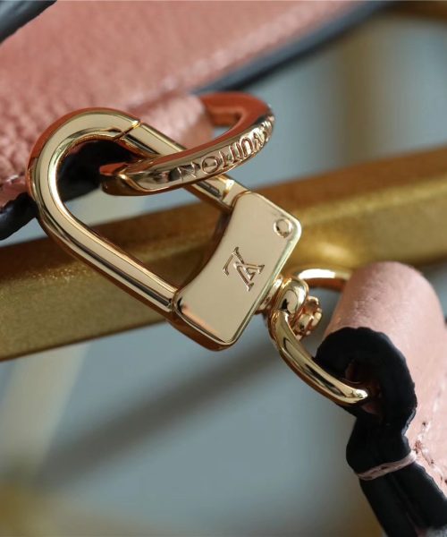 1:1 Replica Louis Vuitton Pochette Melanie MM Monogram Empreinte Pink For Women, Women's Wallets 9.2in/23cm LV