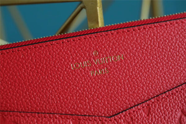 Louis Vuitton Pochette Melanie MM Monogram Empreinte Red For Women, Women's Wallets 9.2in/23cm LV