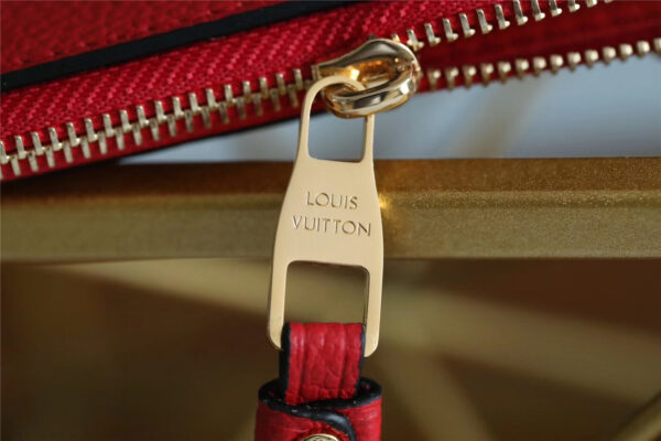 Louis Vuitton Pochette Melanie MM Monogram Empreinte Red For Women, Women's Wallets 9.2in/23cm LV