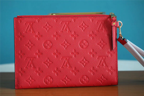 Louis Vuitton Pochette Melanie MM Monogram Empreinte Red For Women, Women's Wallets 9.2in/23cm LV