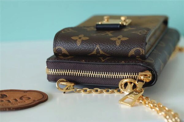 Louis Vuitton Pochette Trunk Verticale Monogram Canvas For Women, Women's Wallets 6.9in/17.5cm LV 