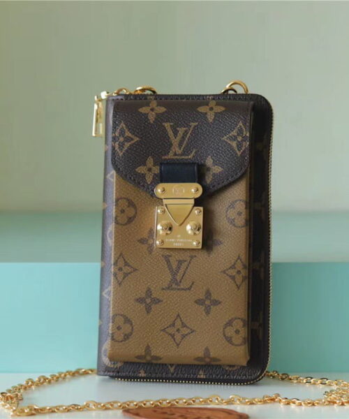 Louis Vuitton Pochette Trunk Verticale Monogram Canvas For Women, Women's Wallets 6.9in/17.5cm LV 
