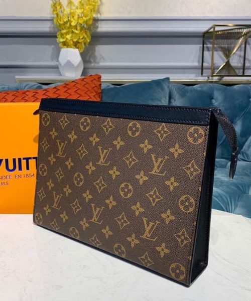 1:1 Replica Louis Vuitton Pochette Voyage MM Monogram Canvas For Men, Men's Wallet 8.3in/27cm LV M61692