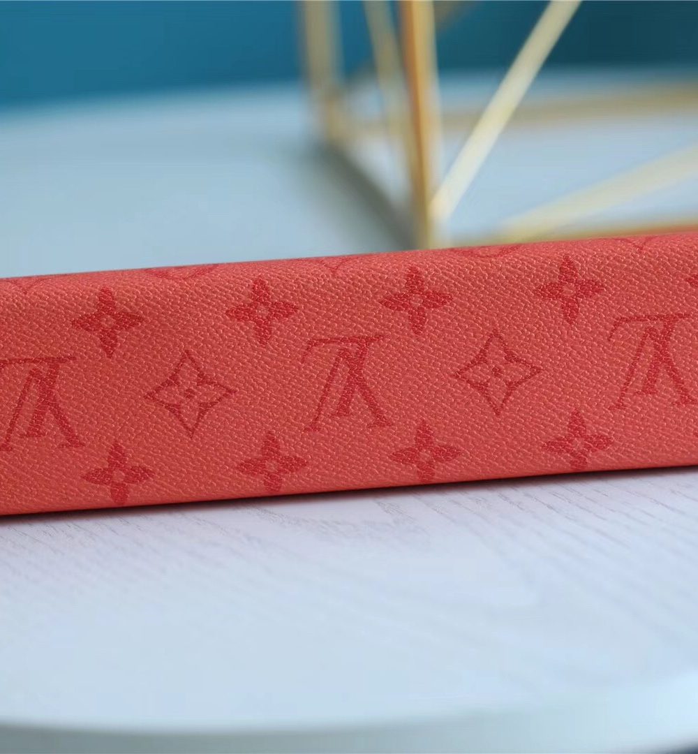 1:1 Replica Louis Vuitton Pochette Voyage MM Taiga and Monogram Eclipse Canvas Red For Women, Women's Wallets 10.6in/27cm LV