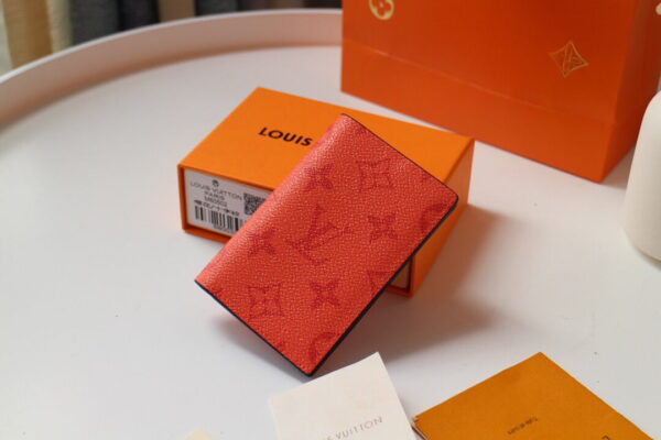 Louis Vuitton Pocket Organizer Monogram Canvas Orange For Men, Men's Wallet 8cm LV M60502