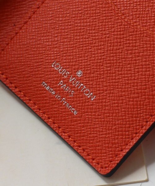 1:1 Replica Louis Vuitton Pocket Organizer Monogram Canvas Orange For Men, Men's Wallet 8cm LV M60502