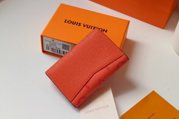 Louis Vuitton Pocket Organizer Monogram Canvas Orange For Men, Men's Wallet 8cm LV M60502