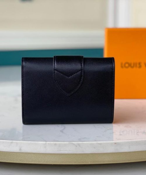 1:1 Replica Louis Vuitton Pont 9 Compact Wallet Black For Women, Women's Wallets 4.2in/12cm LV M69175