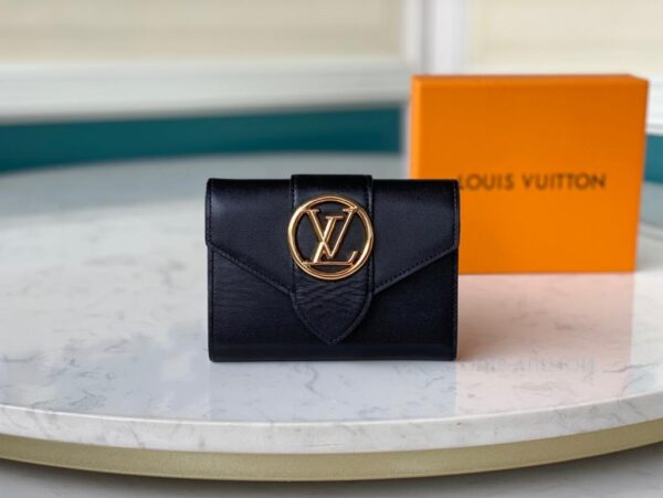 Louis Vuitton Pont 9 Compact Wallet Black For Women, Women's Wallets 4.2in/12cm LV M69175