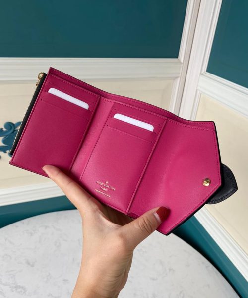1:1 Replica Louis Vuitton Pont 9 Compact Wallet Black For Women, Women's Wallets 4.2in/12cm LV M69175