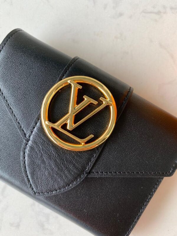 Louis Vuitton Pont 9 Compact Wallet Black For Women, Women's Wallets 4.2in/12cm LV M69175
