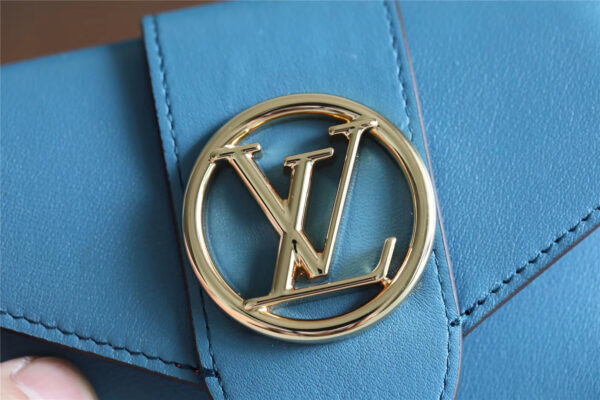 Louis Vuitton Pont 9 Compact Wallet Blue For Women, Women's Wallets 4.2in/12cm LV
