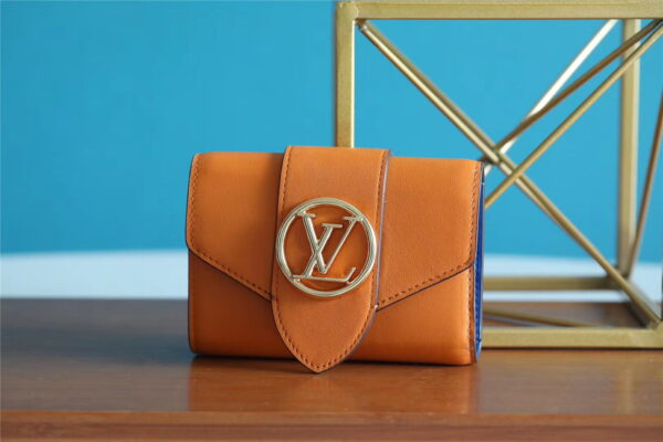 Louis Vuitton Pont 9 Compact Wallet Caramel Brown For Women, Women's Wallets 4.2in/12cm LV 
