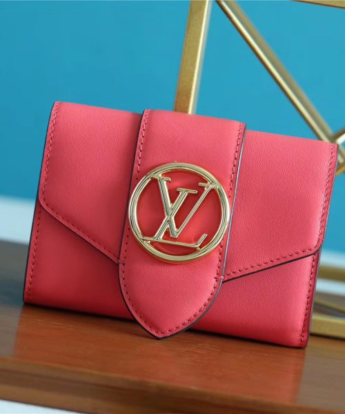 1:1 Replica Louis Vuitton Pont 9 Compact Wallet Pink For Women, Women's Wallets 4.2in/12cm LV