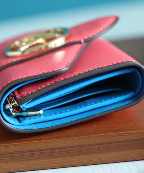 1:1 Replica Louis Vuitton Pont 9 Compact Wallet Pink For Women, Women's Wallets 4.2in/12cm LV
