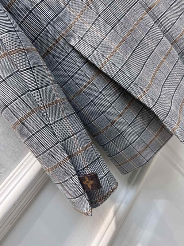 Louis Vuitton Preppy Check Blazer Grey For Women 1ABR72