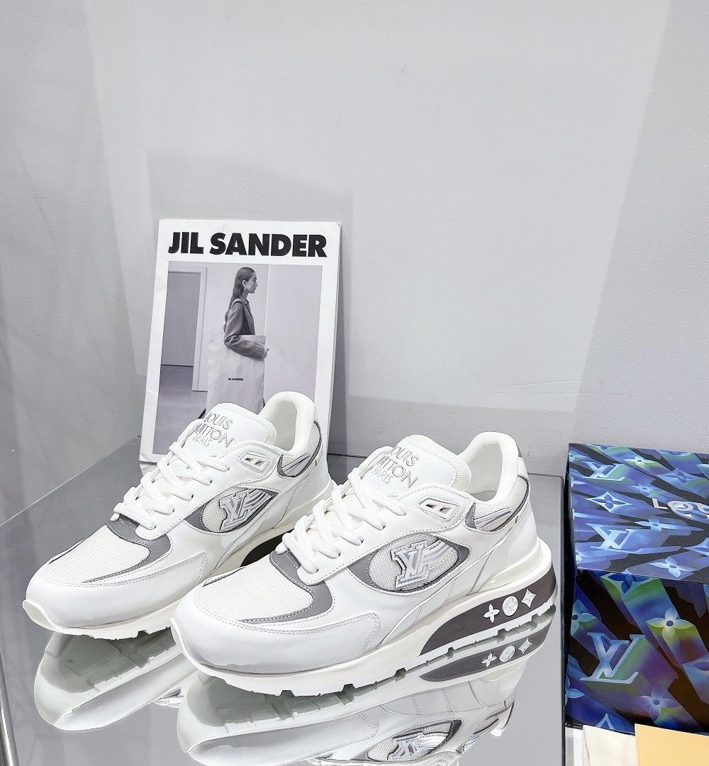 Louis Vuitton Run Away Sneaker Iridescent Textile White For Women LV