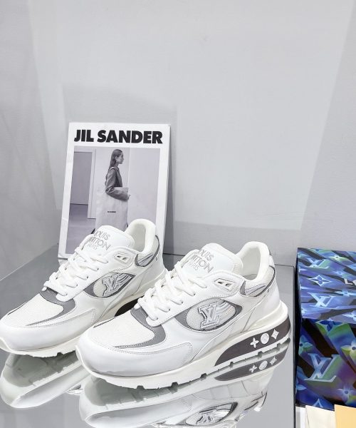 Louis Vuitton Run Away Sneaker Iridescent Textile White For Women LV