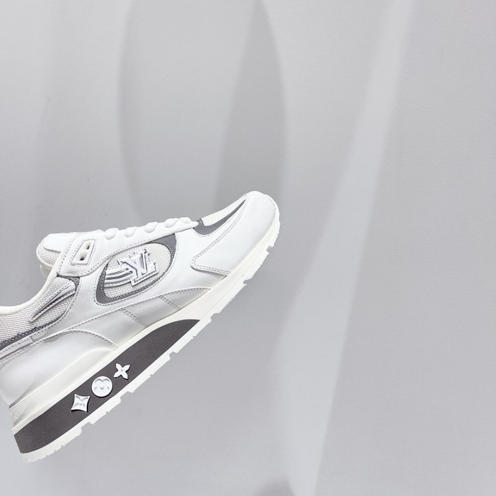 Louis Vuitton Run Away Sneaker Iridescent Textile White For Women LV - Image 7