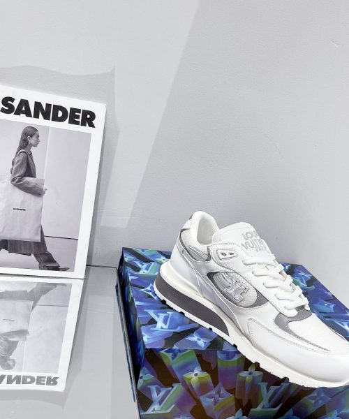 Louis Vuitton Run Away Sneaker Iridescent Textile White For Women LV