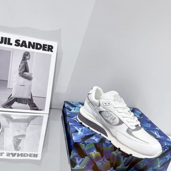 Louis Vuitton Run Away Sneaker Iridescent Textile White For Women LV