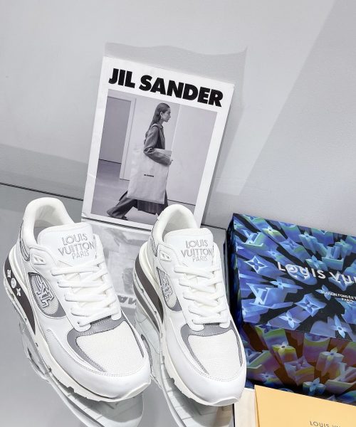 Louis Vuitton Run Away Sneaker Iridescent Textile White For Women LV