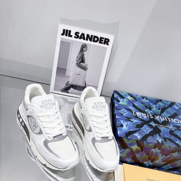 Louis Vuitton Run Away Sneaker Iridescent Textile White For Women LV