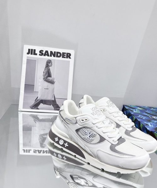 Louis Vuitton Run Away Sneaker Iridescent Textile White For Women LV