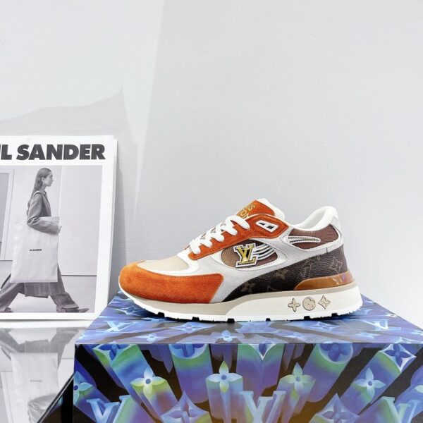 Louis Vuitton Run Away Sneaker Monogram Material Orange For Women LV