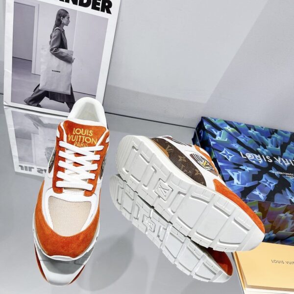 Louis Vuitton Run Away Sneaker Monogram Material Orange For Women LV