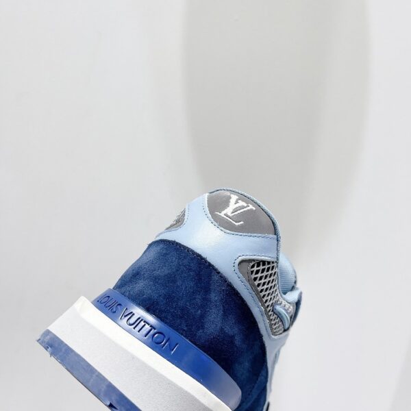 Louis Vuitton Run Away Sneaker Patent Monogram Material Blue For Women LV